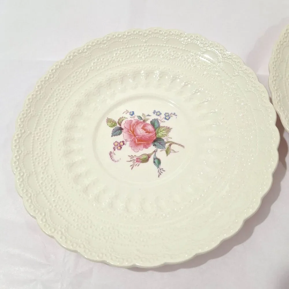 2 VTG Spode's Jewel Copeland Billingsley Rose 7 1/8 